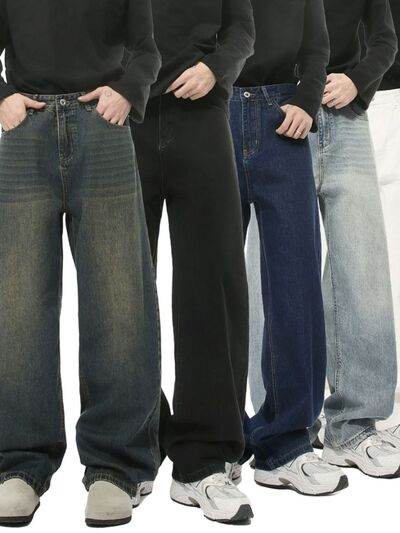 Wide Leg Jeans with Pockets - Hovatok