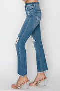 RISEN High Rise Distressed Ankle Jeans - Hovatok