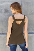 Basic Bae Full Size Lace Detail V-Neck Cutout Cami - Hovatok