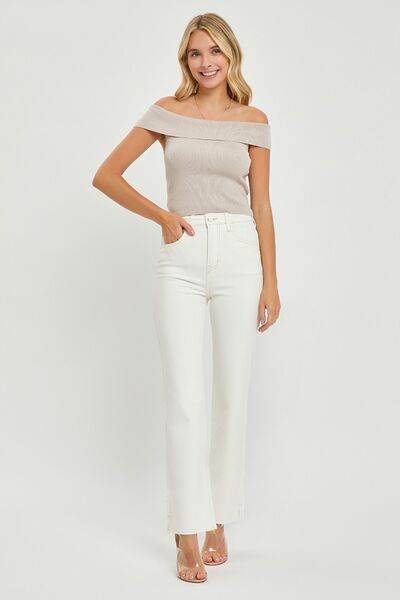 RISEN Full Size High Rise Tummy Control Straight Jeans - Hovatok