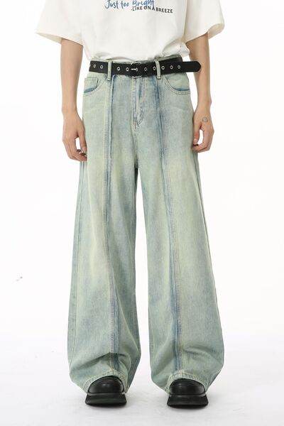 Wide Leg Jeans with Pockets - Hovatok