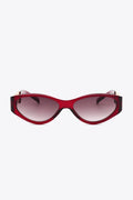 Chain Detail Temple Cat Eye Sunglasses - Hovatok