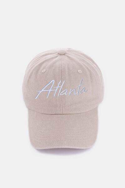 Zenana Washed ATLANTA Embroidered Baseball Cap - Hovatok