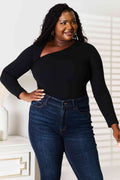 Basic Bae Asymmetrical Neck Long Sleeve Top - Hovatok