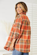 Mandy Plaid Dropped Shoulder Shirt - Hovatok