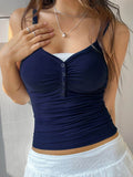 Devine Lace Detail Sweetheart Neck Cami - Hovatok