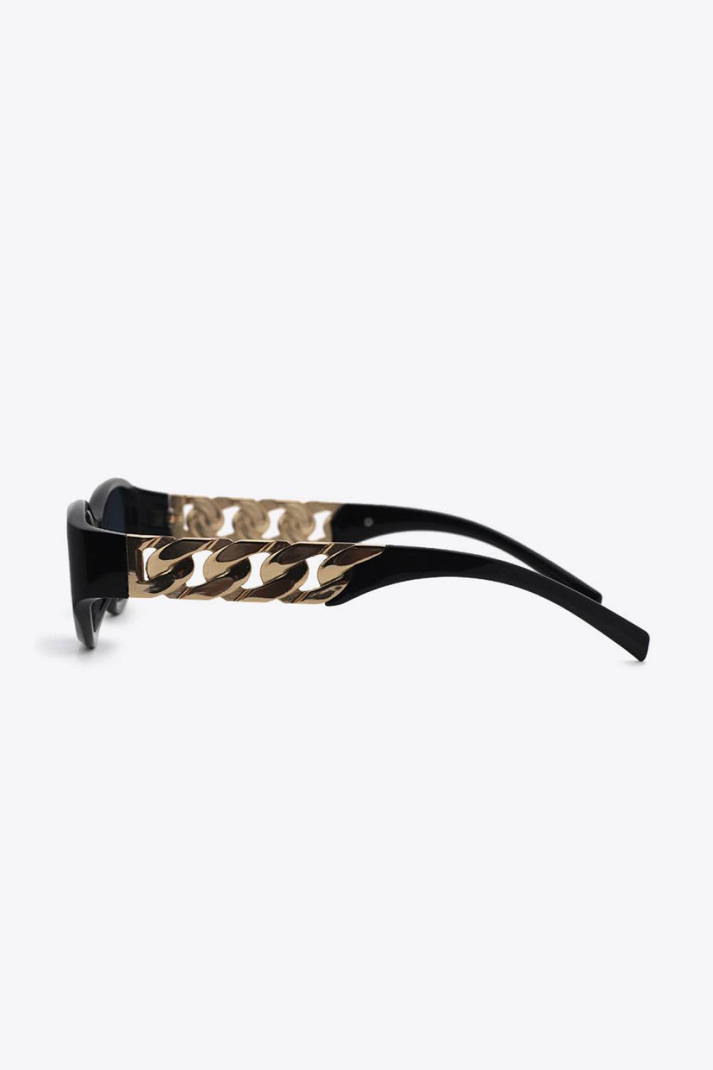 Chain Detail Temple Cat Eye Sunglasses - Hovatok