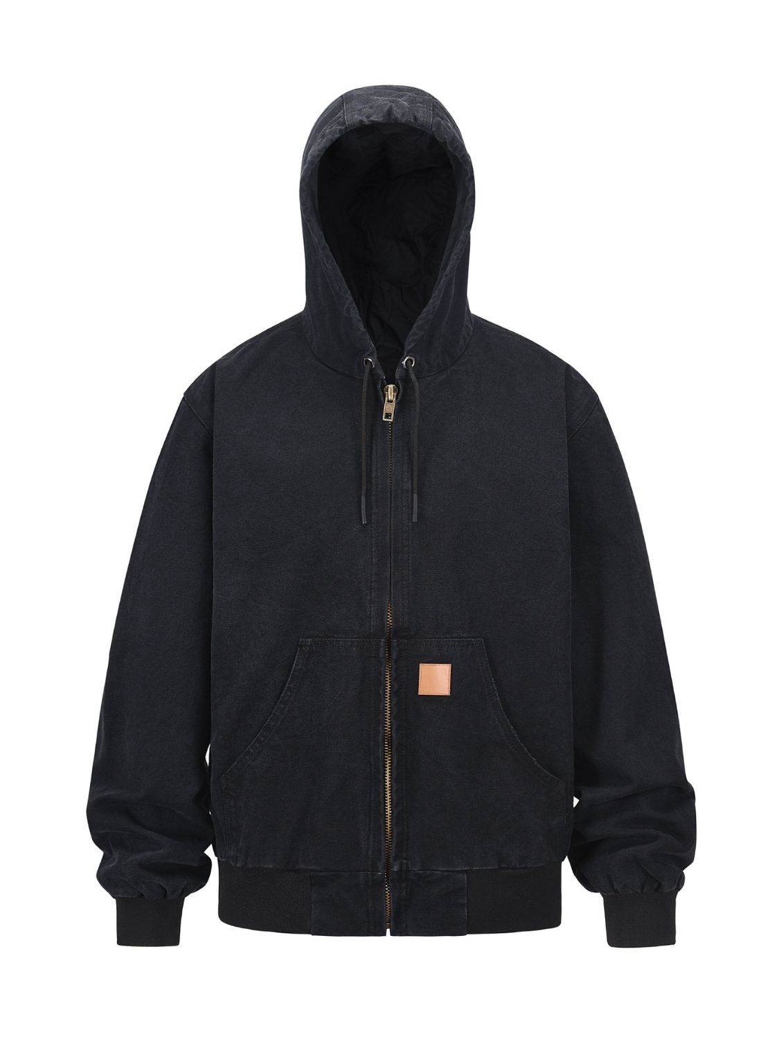 Men's Zip Up Washed Hooded Jacket - Hovatok