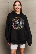 Simply Love Simply Love Full Size CREATE HAPPINESS Graphic Hoodie - Hovatok