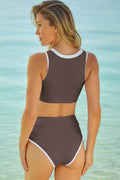 Contrast Trim Two-Piece Swimsuit - Hovatok