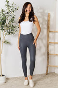 LOVEIT Full Size Wide Waistband High Waist Leggings - Hovatok