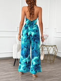 Devine Printed Halter Neck Top and Pants Set - Hovatok