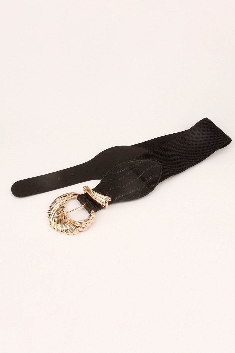 Shell Alloy Buckle Elastic Belt - Hovatok