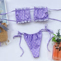 Frill Trim Ruched Bikini Set - Hovatok