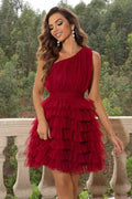 One-Shoulder Sleeveless Dress - Hovatok