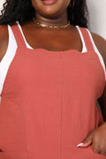Perfee Wide Leg Overalls with Front Pockets - Hovatok