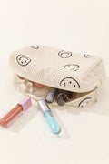Zenana Smiley Face Corduroy Cosmetic Pouch - Hovatok