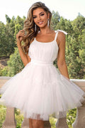 Tie-Shoulder Mesh Dress - Hovatok