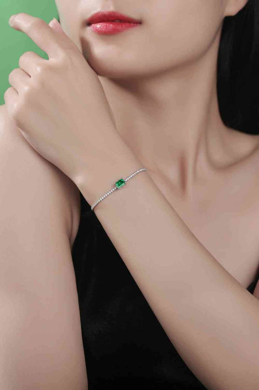 Adored 1 Carat Lab-Grown Emerald Bracelet - Hovatok