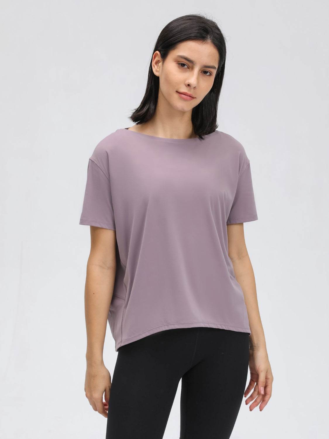 Millennia Round Neck Short Sleeve Active T-Shirt - Hovatok