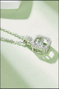 Adored Moissanite 925 Sterling Silver Necklace - Hovatok