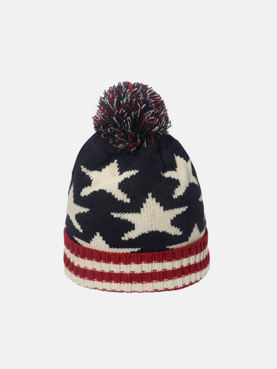 Roll Rim US Flag Knit Hat - Hovatok
