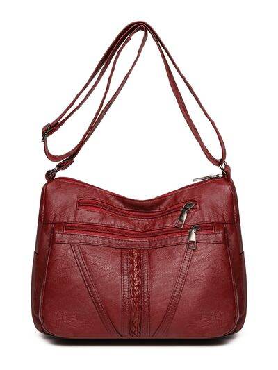 PU Leather Adjustable Strap Shoulder Bag - Hovatok
