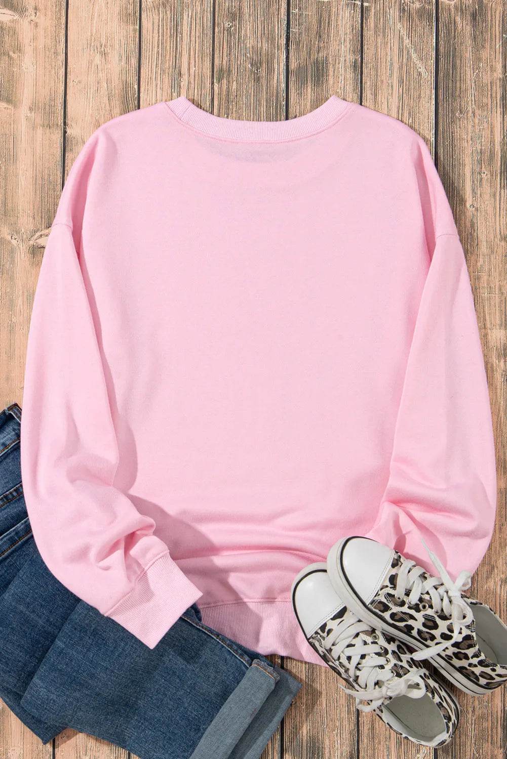 Ghost & Bow Round Neck Long Sleeve Sweatshirt - Hovatok
