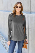 Basic Bae Full Size Round Neck Long Sleeve Top - Hovatok