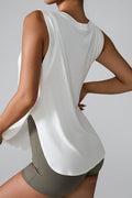 Slit Round Neck Active Tank - Hovatok
