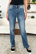 Judy Blue Full Size Mid Rise Release Hem Jeans - Hovatok
