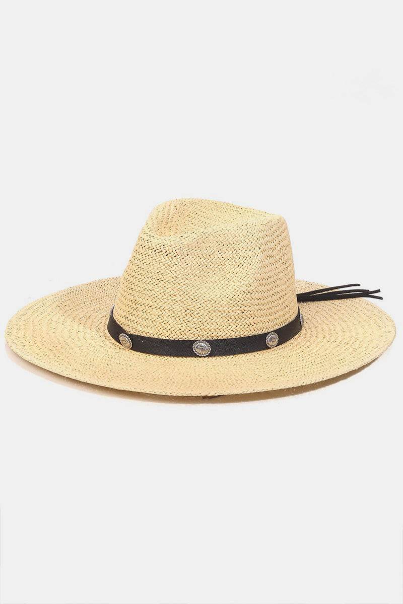 Fame Belt Strap Straw Hat - Hovatok