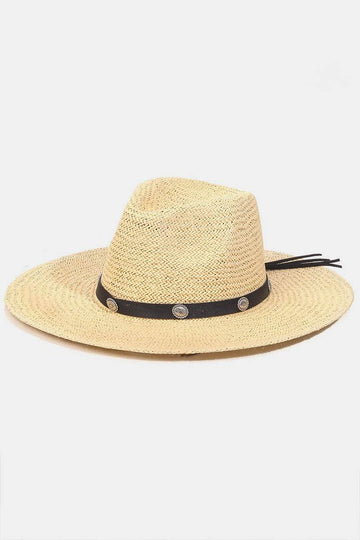 Fame Belt Strap Straw Hat - Hovatok