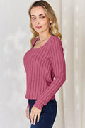 Basic Bae Full Size Ribbed Long Sleeve T-Shirt - Hovatok