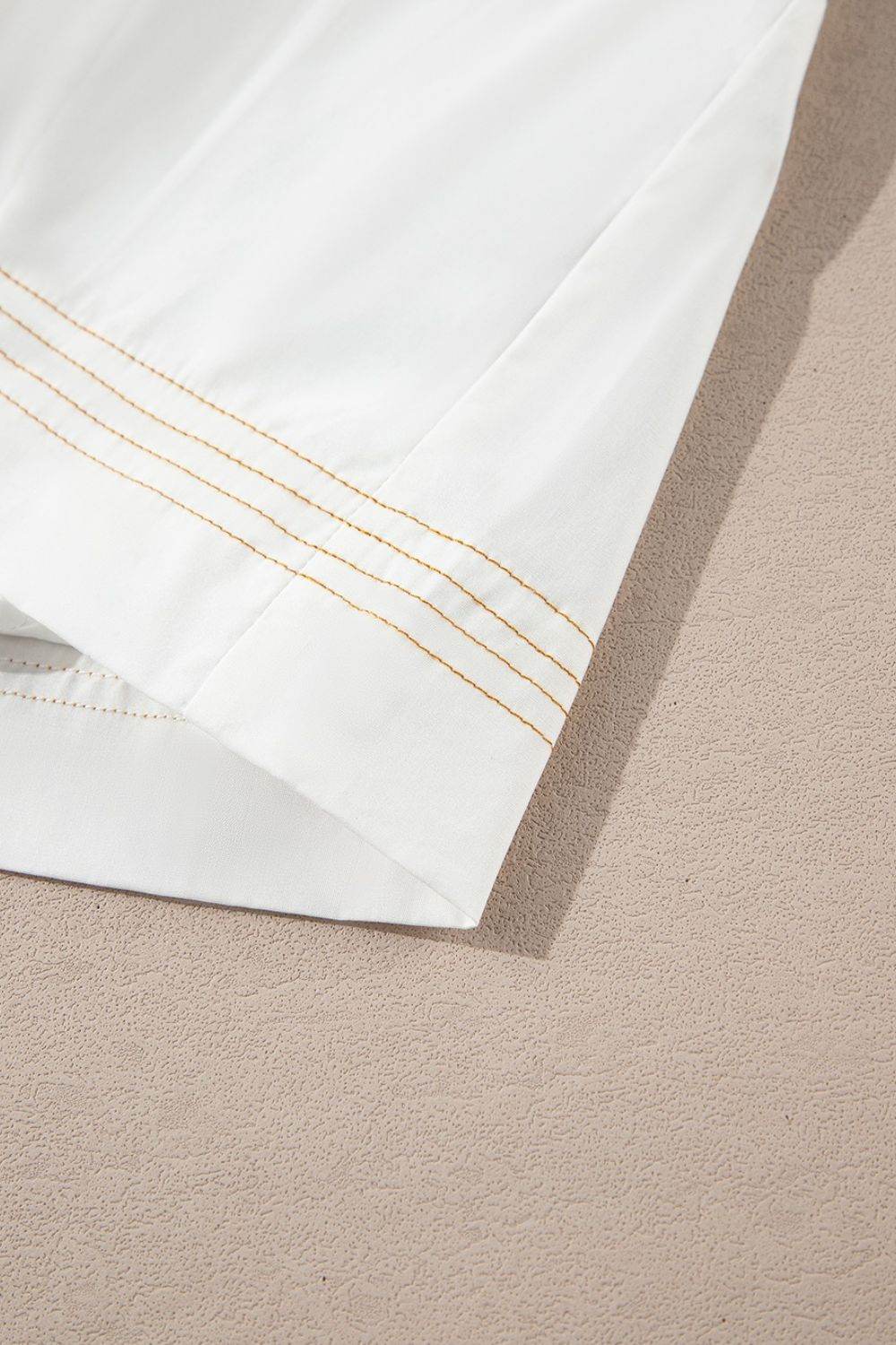 Contrast Stitching Trim Knotted High Waist A-Line Mini Skirt - Hovatok