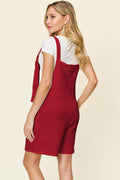Double Take Full Size Texture Sleeveless Romper - Hovatok