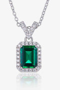 Adored 1.25 Carat Lab-Grown Emerald Pendant Necklace - Hovatok