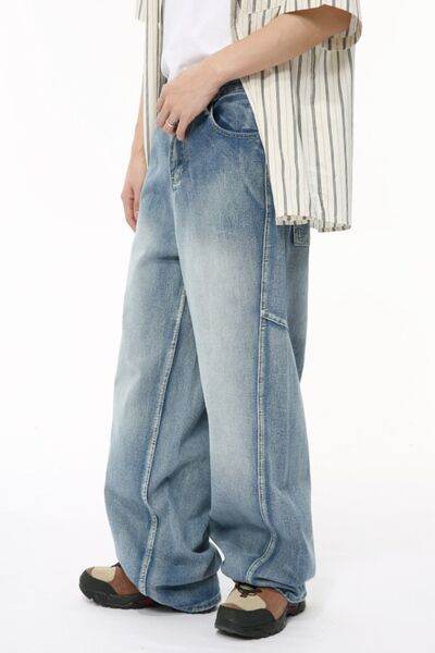 Mid Rise Wide Leg Jeans - Hovatok