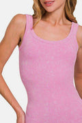 Zenana Ribbed Scoop Neck Tank - Hovatok