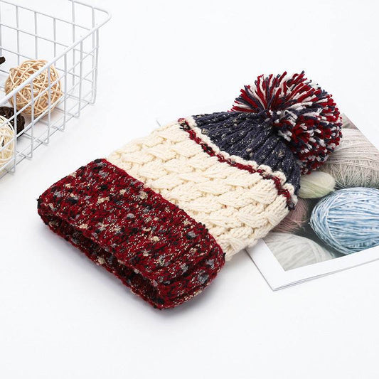 Contrast Thermal Hat with Pompom - Hovatok