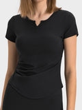 Millennia Notched Short Sleeve Active T-Shirt - Hovatok