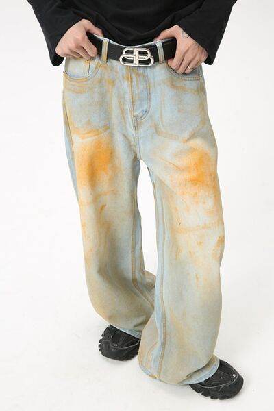 Waste Soil Wide Leg Jeans - Hovatok