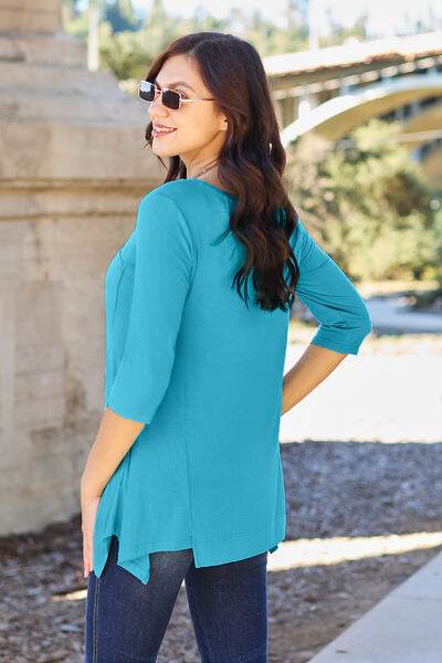 Basic Bae Full Size Round Neck Pocketed T-Shirt - Hovatok