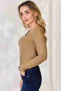 Basic Bae Full Size Ribbed Long Sleeve T-Shirt - Hovatok
