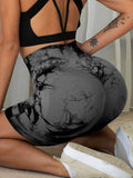 Tie-Dye High Waist Active Shorts - Hovatok