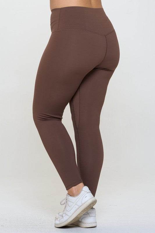 Yelete Full Size Fleece Lined High Waisted Leggings - Hovatok