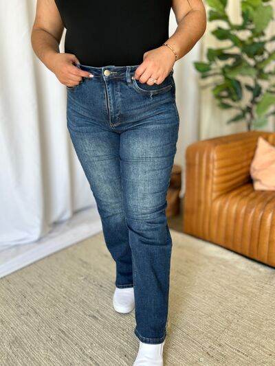 RFM Full Size High Rise Straight Tummy Control Jeans - Hovatok