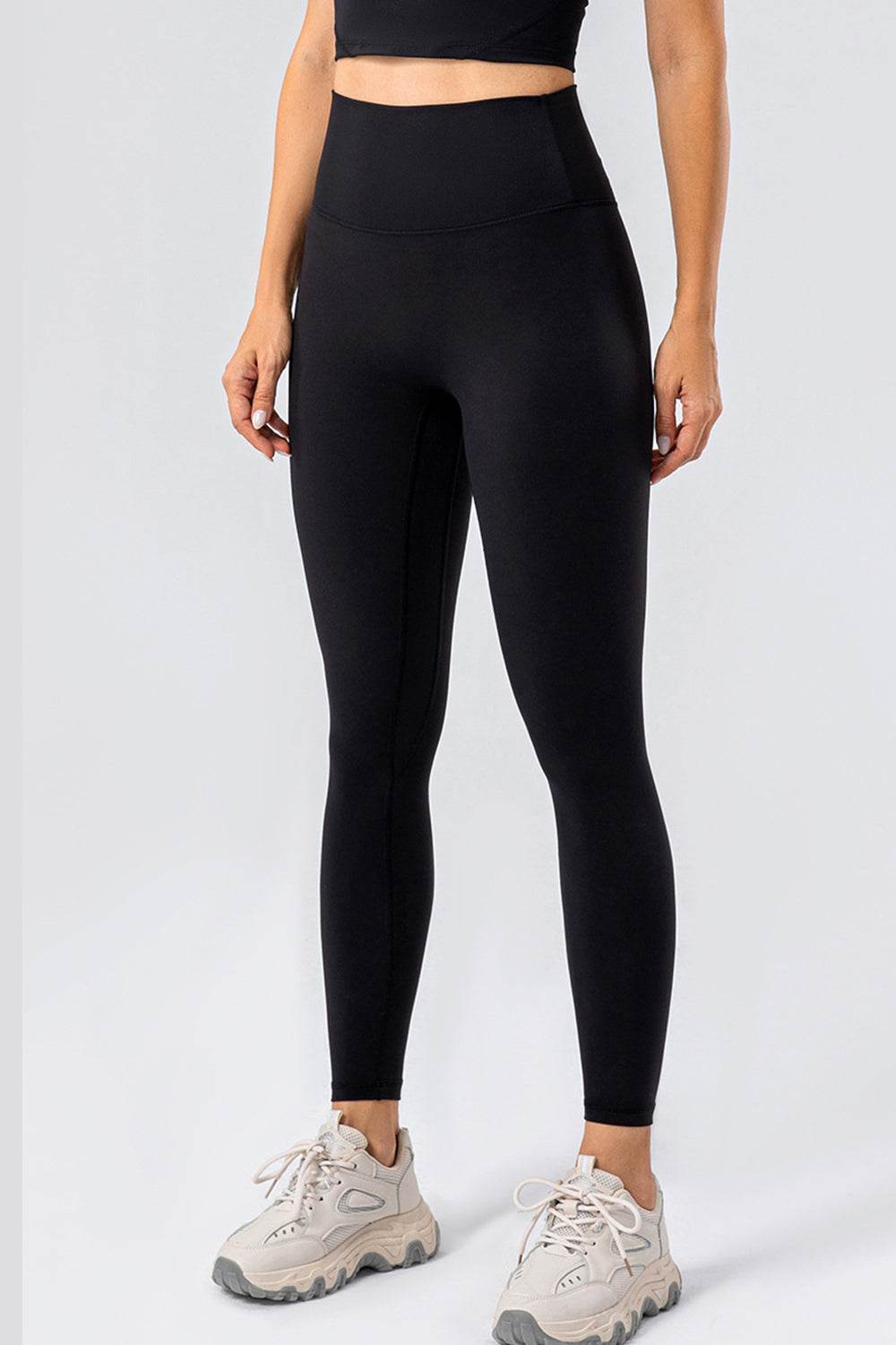 High Waist Wide Waistband Active Leggings - Hovatok
