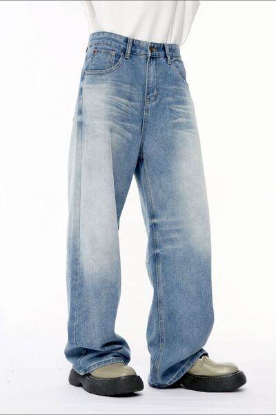 Wide Leg Jeans with Pockets - Hovatok