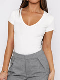 Devine V-Neck Short Sleeve T-Shirt - Hovatok
